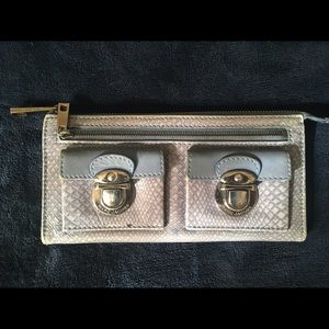 Marc Jacobs light blue leather multi pocket wallet